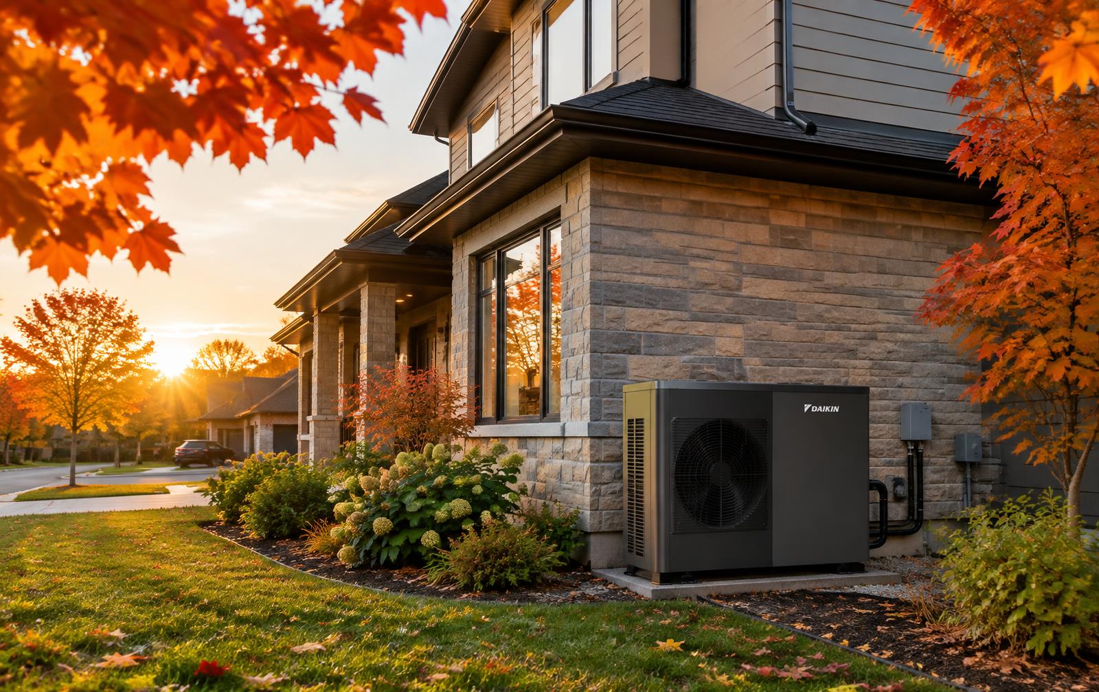 Ontario home with a heat pump
